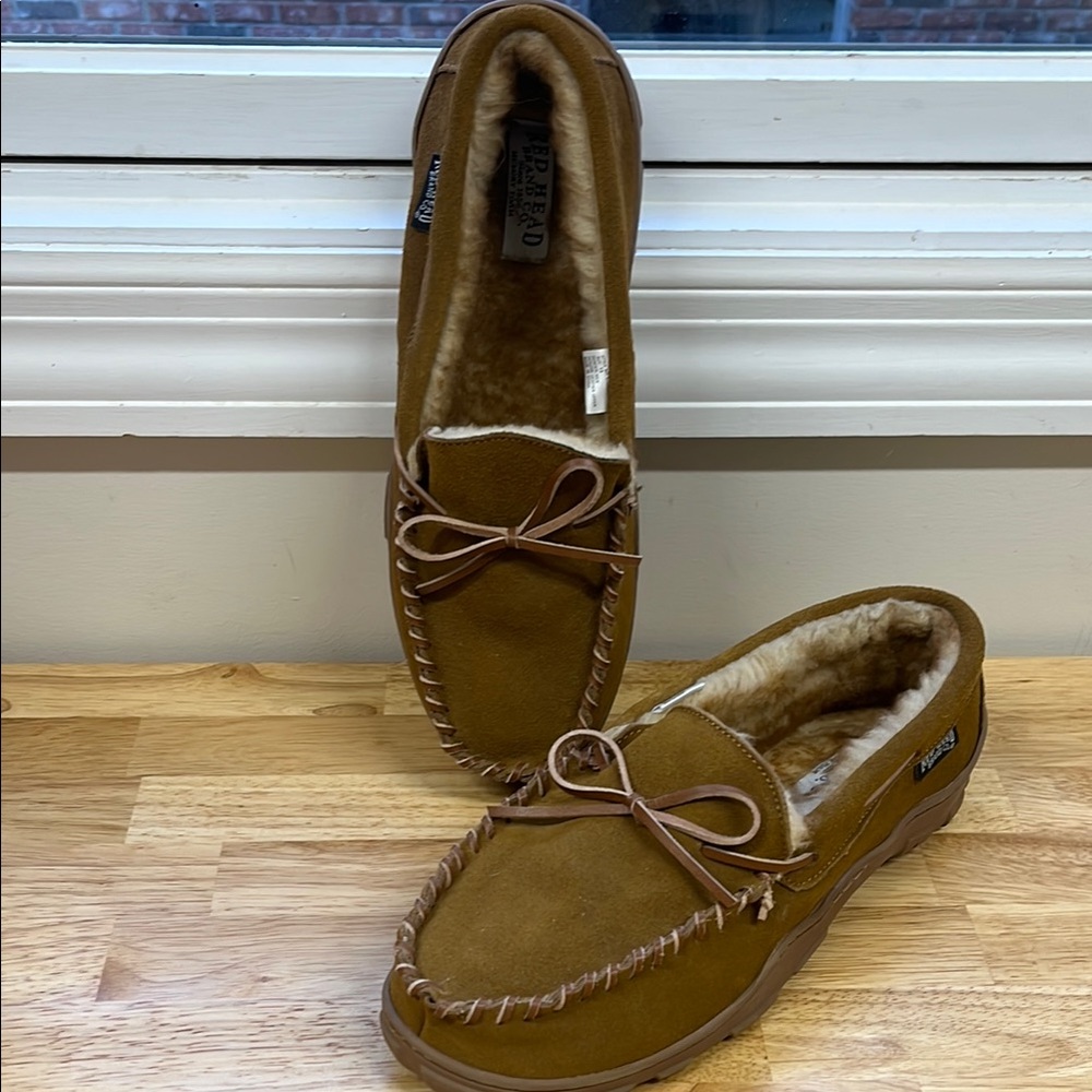 Brown Suede Slip-On Loafers with Moccasin Design